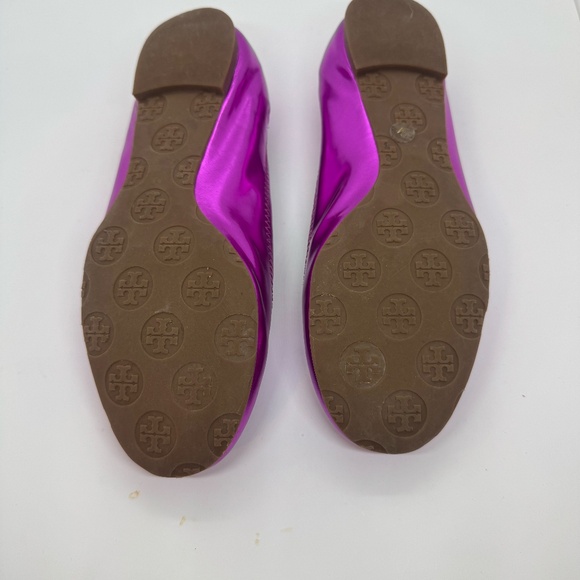 Tory Burch Reva Metallic Purple Flats – Size 37 (Fits US 7) - Picture 3 of 3